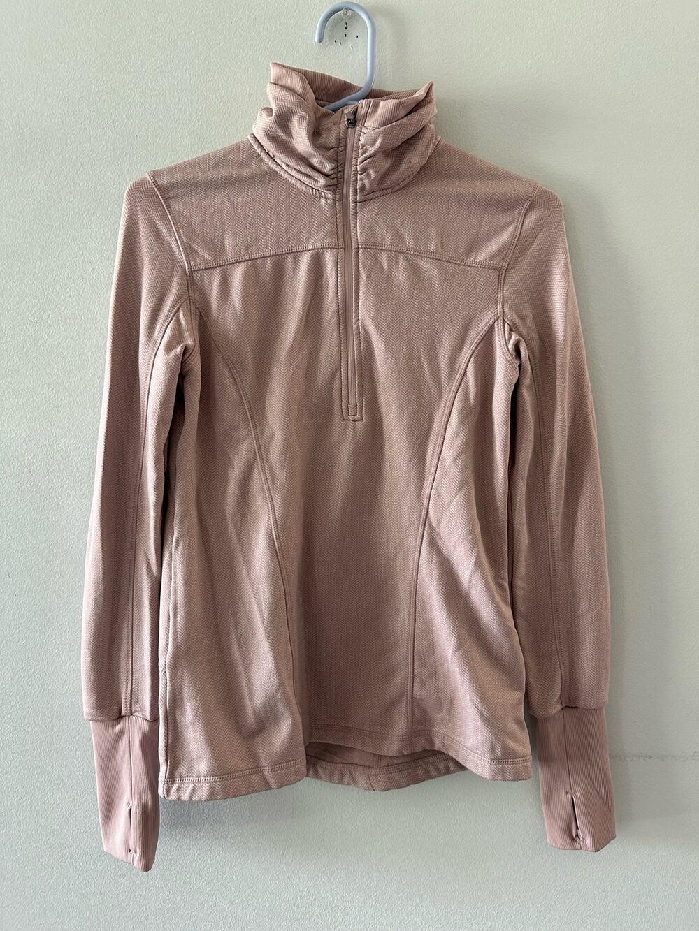 Mondetta Top Women's Small Blush Pink Half Zip Activewear Fitted Jacket